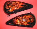 skull real flame